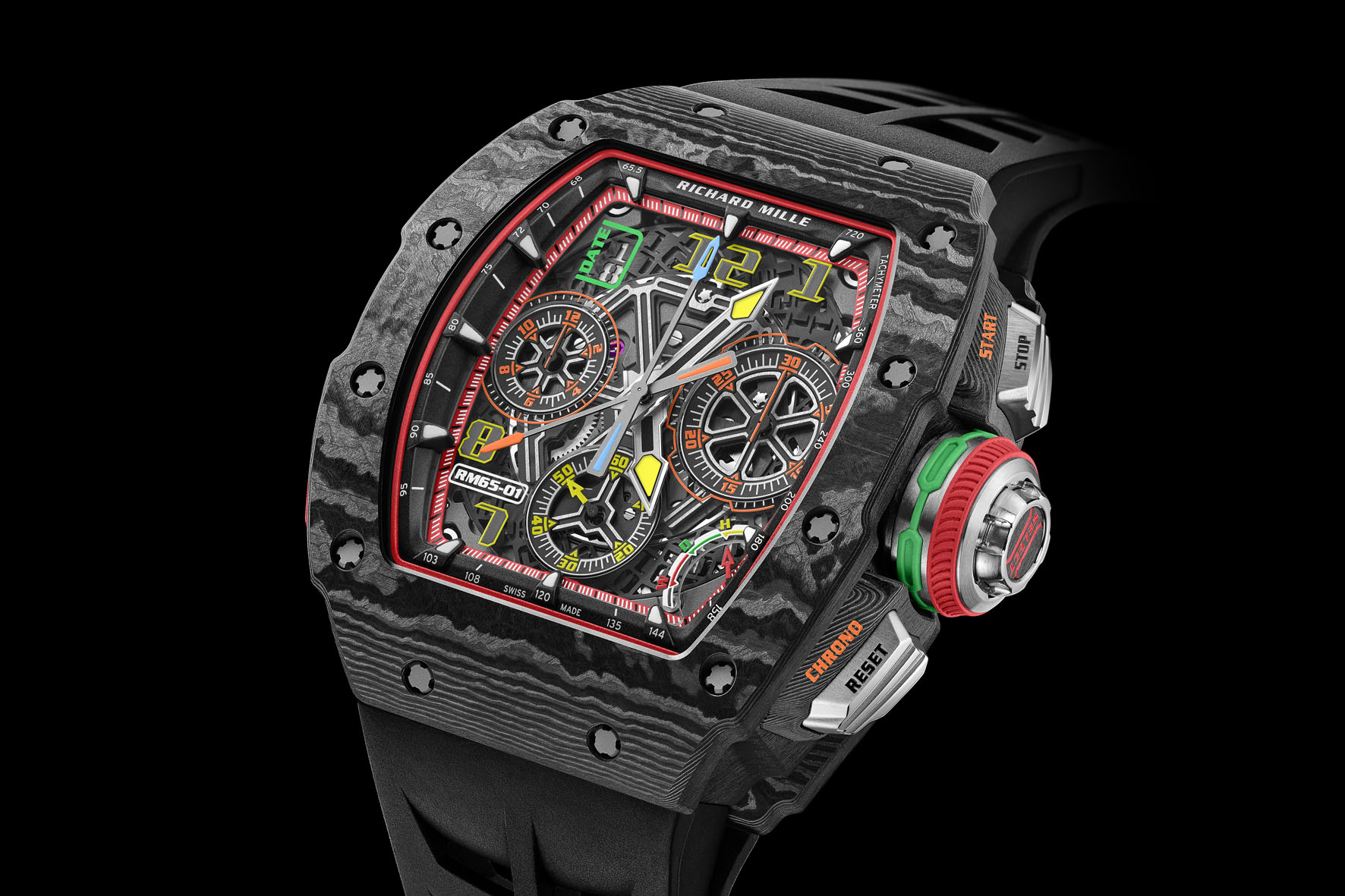 Часы мили. Richard Mille RM 65-01. Richard Mille RM 6501. Часы Richard Mille 65 01. Richard Mille Automatic Chronograph RM 65-01.